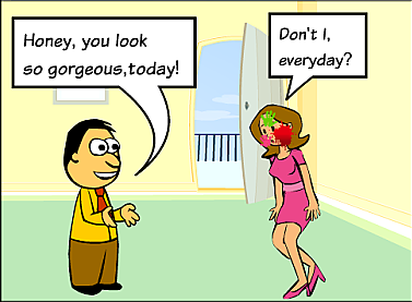 You look gorgeous today Beautiful Gorgeous Cartoons and Jokes Comics By teluguone